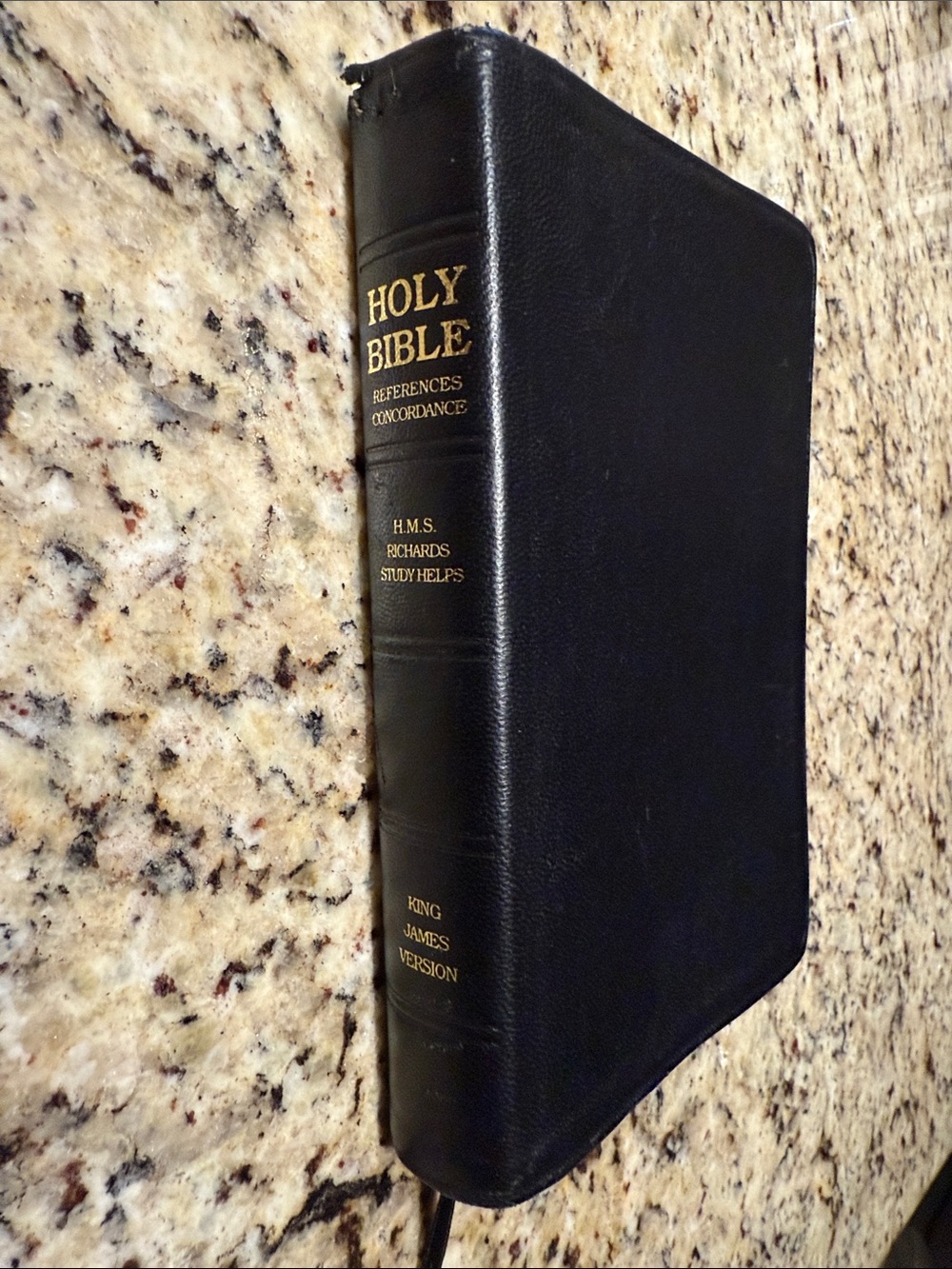 Holy Bible King James Version - Black Leather Cover